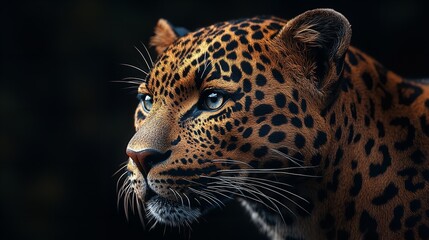 Naklejka premium Studio Safari, Captivating Wildlife Portraits in Controlled Settings. Generative Ai