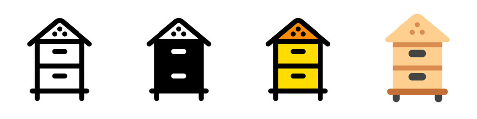 Editable bee box vector icon. Bee farming, apiary, behives. Part of a big icon set family. Perfect for web and app interfaces, presentations, infographics, etc