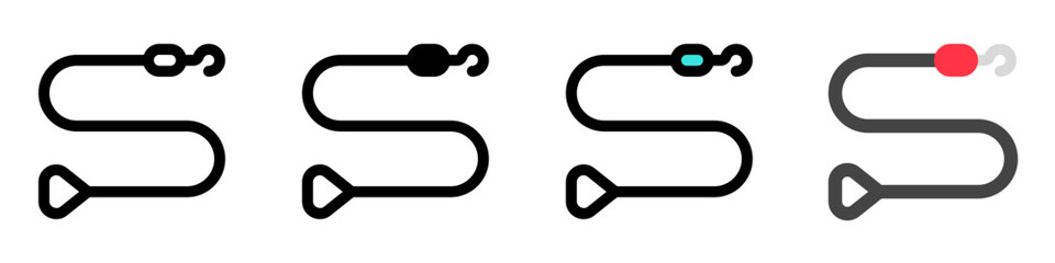 Editable leash vector icon. Veterinary, animal, pet care, pet shop. Part of a big icon set family. Perfect for web and app interfaces, presentations, infographics, etc