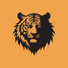 Tiger Head Silhouette Vector