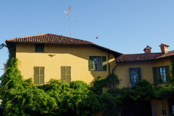 Cassina de Pomm, historic building along the canal Martesana at Milan, Italy