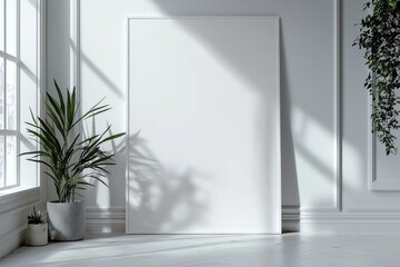 A3 Poster Mockup on White Background created with Generative AI
