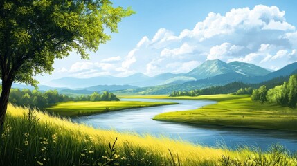 Landscape View Serene Natural Escape