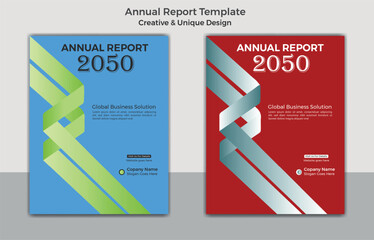Vector Professional modern annual Report Cover And Data Pregentation