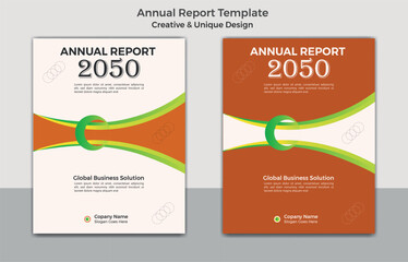 Vector Professional modern annual Report Cover And Data Pregentation