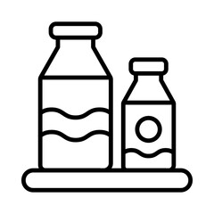 Condiments line icon
