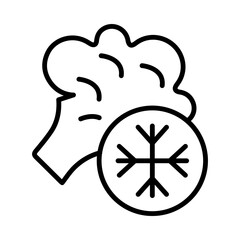 Frozen Vegetables line icon