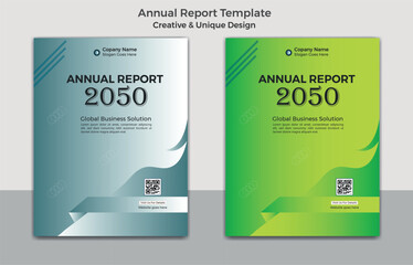 Vector Professional modern annual Report Cover And Data Pregentation