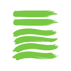 Obraz premium Vector green brush strokes