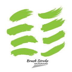 Vector green brush strokes