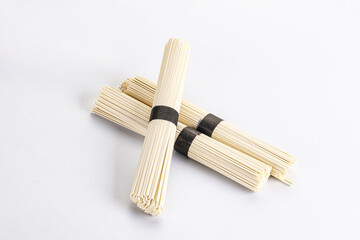 Raw asian udon noodle for cooking