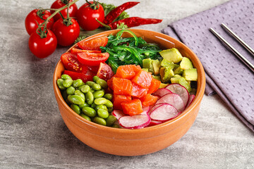 Hawaian cuisine - Poke with salmon
