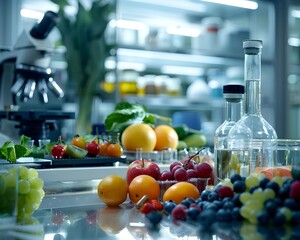 Synthetic Biology Lab Creating Genetically Engineered Edible Vaccines and Produce