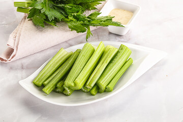 Vegan cuisine - dietary celery cticks