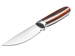 a knife with a wooden handle