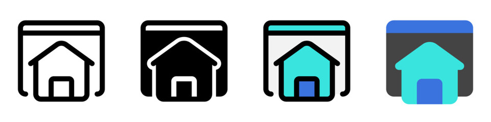 Editable homepage, landing page vector icon. Part of a big icon set family. Perfect for web and app interfaces, presentations, infographics, etc