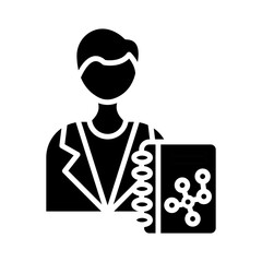 Scientist glyph icon