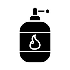 Gas bottle glyph icon