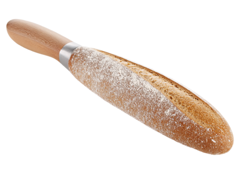 a loaf of bread with powdered sugar on it