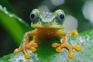 Frog on Leaf.