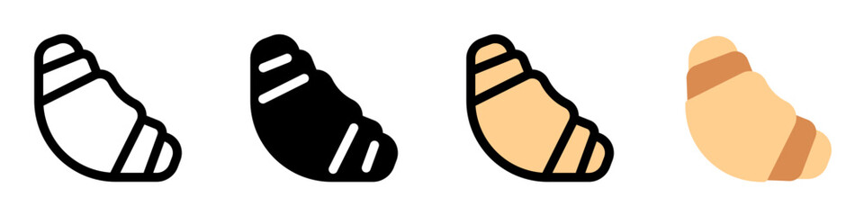 Editable croissant vector icon. Bakery, coffee shop, restaurant, drink, beverages. Part of a big icon set family. Perfect for web and app interfaces, presentations, infographics, etc