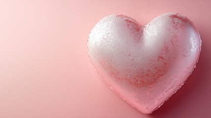 Fototapeta premium A pink heart on a pink background.