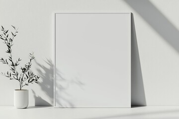 A3 Poster Mockup on White Background created with Generative AI