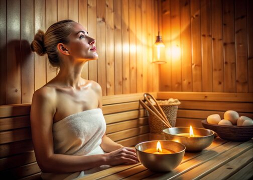 Experience the serenity of a spa, where tranquility envelops you in a calming sauna, allowing beauty to flourish
