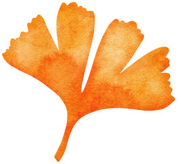 Watercolour autumn leaf. Bright watercolour leaf for web, greeting cards, wallpapers, decor and other.