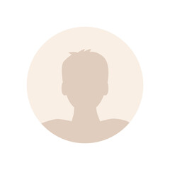 Flat illustration. Stylish pastel profile of a man. Avatar, user profile, person icon, silhouette, profile picture. Suitable for social media profiles, icons, screensavers and as a template...