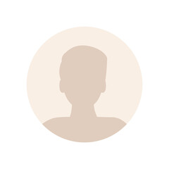 Flat illustration. Stylish pastel profile of a man. Avatar, user profile, person icon, silhouette, profile picture. Suitable for social media profiles, icons, screensavers and as a template...