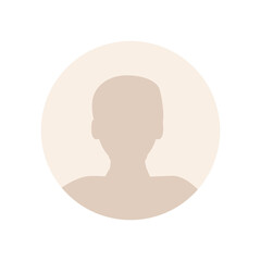 Flat illustration. Stylish pastel profile of a man. Avatar, user profile, person icon, silhouette, profile picture. Suitable for social media profiles, icons, screensavers and as a template...