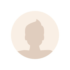 Flat illustration. Stylish pastel profile of a man. Avatar, user profile, person icon, silhouette, profile picture. Suitable for social media profiles, icons, screensavers and as a template...
