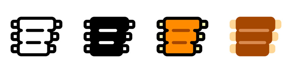 Obraz premium Editable ribs bbq vector icon. Part of a big icon set family. Perfect for web and app interfaces, presentations, infographics, etc