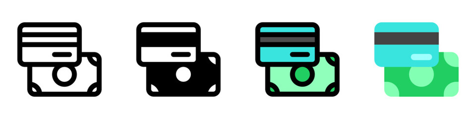 Obraz premium Editable payment methods, card, cash vector icon. Part of a big icon set family. Perfect for web and app interfaces, presentations, infographics, etc