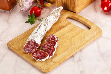 Spanish dry pork sausage Fuet