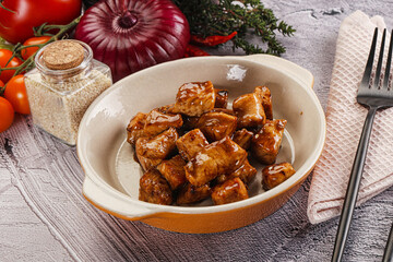 Chicken fillet with soya teriyaki sauce