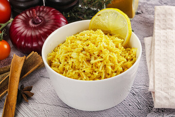 Indian cuisine lemon basmati rice
