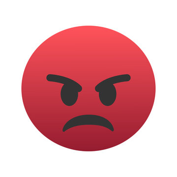 Enraged face emoji icon. Trendy colors, popular element representing intense anger or frustration, widely used in social media. Emoticon, isolated element.