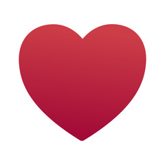 Red heart emoji icon. Trendy colors, popular element representing love and affection, frequently used in social media. Emoticon, isolated element.