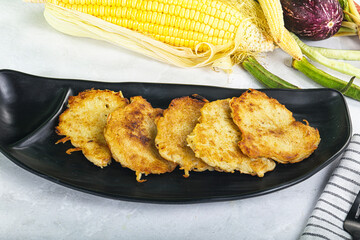 Tasty golden potato hash brown
