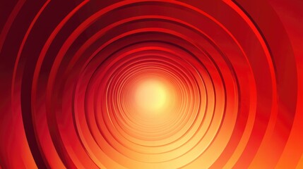 Vibrant red circular background design 2D cartoon style illustration with an area to include your text