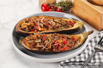 Baked eggplant with minced meat