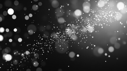 Obraz premium Bright white particles create a festive glittering background for events and concerts adding a clean and vibrant touch to any business presentation