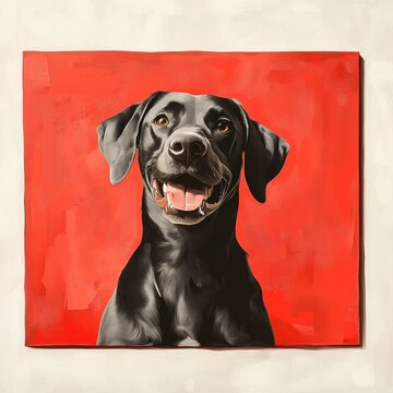 Happy Black Dog.