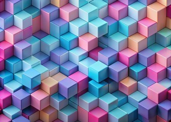 Naklejka premium Stylish geometric cube block texture background ideal for modern design and digital art applications, enhancing visual