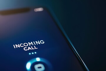 Mobile screen displaying incoming call notification in focus.