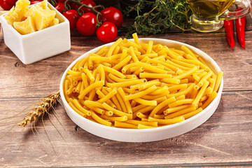 Italian pasta Maccherony for cooking