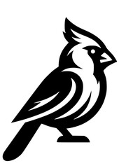 Fototapeta premium Christmas Cardinal Bird SVG, Winter SVG, American Bird SVG, Red Cardinal SVG, Cardinal on branch SVG, Cardinal Bird Silhouette, Cardinal Bird Design, Cut file for Cricut SVG, JPG, PNG