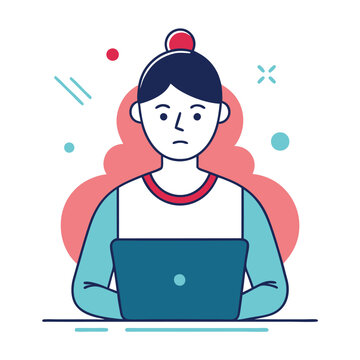 recommend clip art: Laptop Stress Line Drawing.